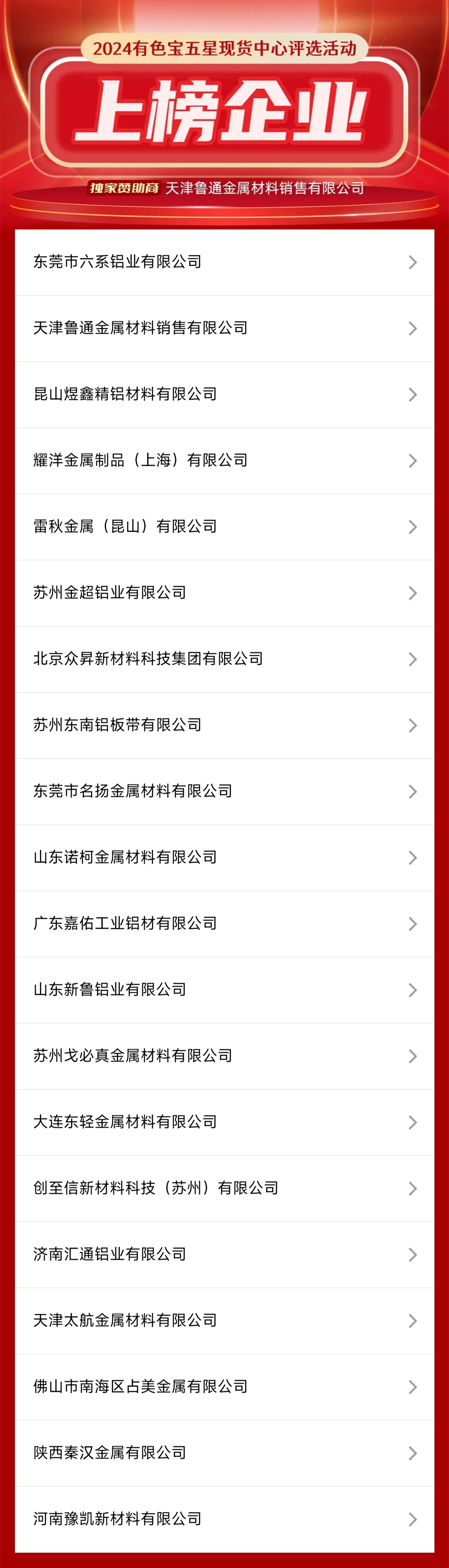 有色寶2024五星現(xiàn)貨中心評選活動榜單揭曉！